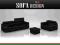 SOFA, SOFY EMPOLI 220cm, Zagłówki, CZARNA SKÓRA!