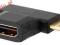 Adapter przejściówka HDMI męski/żeński + micro męs