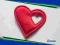 Piękne duże puchate serca  ___A-20 czerwone