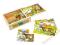 DREWNIANA UKŁADANKA KLOCKI PUZZLE FARMA 7389