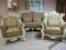 STYLOWY KOMPLET BAROKOWY SOFA 4 OSOBOWA + 2 FOTELE