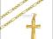 ZŁOTY KOMPLET ŁAŃCUSZEK 45 KRZYŻYK KOMUNIA CHRZEST