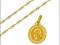 ZŁOTY KOMPLET ŁAŃCUSZEK MEDALIK KOMUNIA CHRZEST