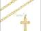 ZŁOTY KOMPLET KRZYŻYK ŁAŃCUSZEK KOMUNIA CHRZEST