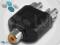 Redukcja gniazdo RCA / 2x wtyk RCA Chinch Adapter