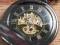 Czarny Skeleton zegarek na łańcuszku Vintage 9O