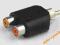 Adapter wtyk RCA/2x gniazdo RCA plastik (4872)