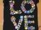 YD czarna bluzka LOVE t-shirt super na lato 146