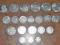 Lot srebrnych monet . 170 gram - 22 szt.