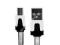 KABEL PC SLIM MICROUSB / USB CZARNO-BIAŁY