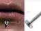 Kolczyk labret ze stożkiem 1.2/10/4mm piercing