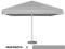 Parasol ogrodowy BARBADOS 3,5 x 3,5m + podstawa