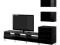 IKEA BESTA Szafka pod TV czarny poły 240x20/40x230