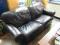 Sofa + fotel czarna skóra, SUPER!