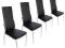 krzesla kuchenne do jadalni czarne kmplet 4