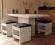 Stól + 4 taborety z litego drewna loft