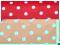 100% BAWEŁNA CZERWONA W KROPKI 7mm  - 0,5 mb