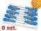 WKRĘTAKI ŚRUBOKRĘTY 8 elementów - CHROME VANADIUM