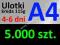 Ulotki A4 nakład 5000 szt., papier kredowy 115g