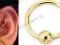 Kolczyk kółko zamykane kulką złote 1.2/8/4 intymny