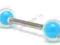 Kolczyk do języka flexi fluorescencyjny błękitny