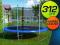 TRAMPOLINA OGRODOWA Z SIATKĄ 312cm +DRABINKA HIGH