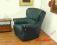 SKÓRZANY FOTEL CIEMNA ZIELEŃ SKÓRA NATURALNA USZAK