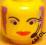 4AFOL LEGO Yellow Minifig Head Female 3626bpb007