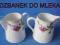 PORCELANA DZBANEK-250ml.1szk MLECZNIK OZDOBA-2szt.