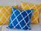 Poszewka- marokańska koniczyna, kobalt, żółty