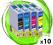 10x TUSZ EPSON T1811-14 XP30 XP102 XP202 XP205 XXL