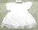 Biala sukienka na chrzciny z czepkiem BabyC 62cm