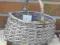 kosz koszyk wiklinowy biały szary