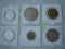 Zestaw 6 sztuk monet w holderach