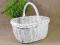 DUŻY BIAŁY KOSZ PREZENTOWY LUB NA ZAKUPY WIKLINA
