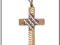 ZŁOTY KRZYŻYK 585 CHRZEST KOMUNIA GRAWER 6991