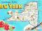 USA - NEW YORK - NOWY JORK - STAN - MAPKA