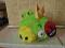ANGRY bird Biały Matylda Zielony w koronie Niebies