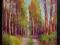 pejzaż LAS I DROGA - pastel olejny 27x19cm