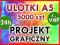 ULOTKI A5 5000 2 stronne // PROJEKT w cenie w 24h