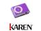 Odtwarzacz MP3 z klipsem fioletowy od Karen