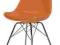 Krzesło Gina Pomarańczowe Nogi Metalowe Chrom