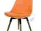 Krzesło Gina Pomarańczowe, Fido Drewniane, Czarne