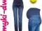 Spodnie ciążowe jeans prosta nogawka wygodne r 3XL