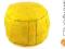 SKÓRZANA MAROKAŃSKA PUFA (Z MAROKA, ŻÓŁTA)