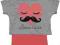 Bluzka CICHILID Mustache wąsy bokserka + top 146