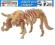 PUZZLE DREWNIANE 3D DINOZAUR TRICERATOPS