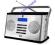 Radio stereo srebrne Alu DAB/DAB+ Dual DAB 10S  FM