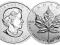 KANADA 2012 MAPLE LEAF  $5CAD 1 OZ-UNCJA SREBRA