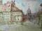 STARA ULICZKA, AKWARELA ,BCM